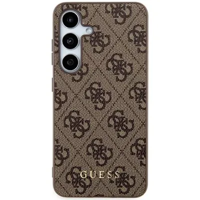 Produktbild von GUESS Schutzhülle für Galaxy A55, Guess 4G Metal Gold Logo, Braun
