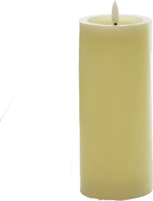 Produktbild von LED Wachskerze creme 12,5 x Ø 7,5 cm mit Flackerflamme und Timer