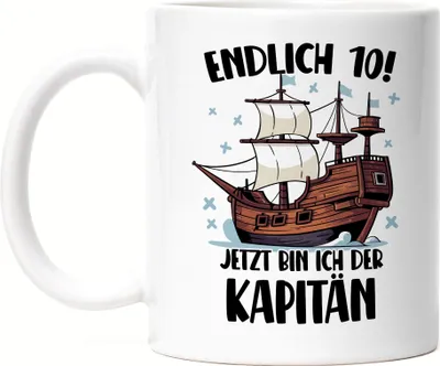 Produktbild von Geburtstag 10 Jahre Tasse 10 Jahre 10. Geburtstag Pirat Piraten Motto