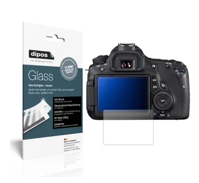 Produktbild von 2x Schutzfolie für Canon EOS 60D matt - Anti-Shock 9H Folie dipos Glass Kunststoffglas