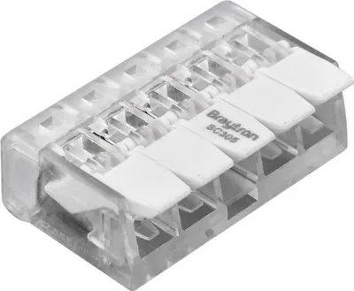 Produktbild von 1er Verbindungsklemme 5-fach mit Hebel | COMPACT Kabelverbinder mit Hebeln für alle Leiterarten weltweit
