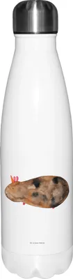 Produktbild von Mr. & Mrs. Panda flasche aus edelstahl Einhorn Meerschweinchen - Weiß - Geschenk, Einhörner, Meerhörnchen, Unicorn, Thermos, isolierflaschen, trinkflaschen, Sportflasche
