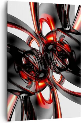 Produktbild von Bild auf Leinwand - Leinwandbild - Einteilig - Abstrakt Ring Glas Komposition - 70x100cm - Wand Bild - Wandbilder - Leinwanddruck - Wanddekoration - Leinwand bilder - Wandbild - PA70x100-1342