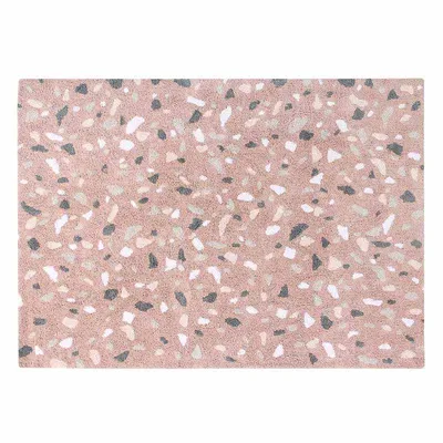 Produktbild von Baumwollteppich Terra - rosa - 140 x 200