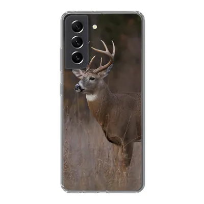 Produktbild von MuchoWow® Handyhülle Schutzhülle Hülle für Samsung Galaxy S21 FE Herbst - Hirsche - Gras - Natur - Tiere Silikon Softcase Handy Hülle - Mobiltelefonhülle
