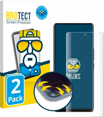 Produktbild von 2x BROTECT Fullscreen Schutzfolie für Volla Phone Quintus Displayschutz Folie Fullcover Klar Transparent