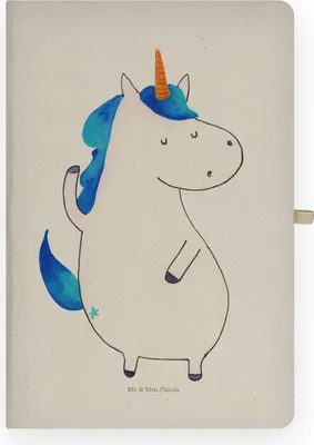 Produktbild von Mr. & Mrs. Panda Journal Einhorn Mann - Transparent - Geschenk, Kladde, Notizheft, Cool, Party, Tagebuch, Freundin, Einhörner, Unicorn, Notizbuch Hardcover