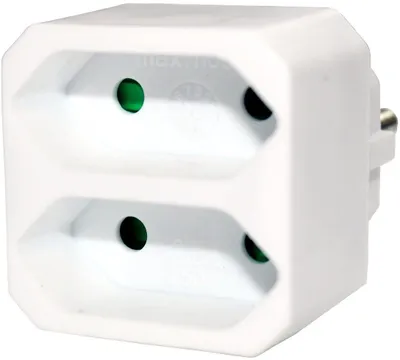Immagine prodotto di HEITECH Adattatore presa a 2 vie adattatore presa multipla adattatore presa multipla spina multipla