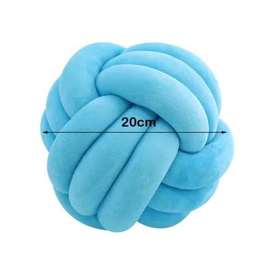 Produktbild von CANDeal 20cm Knotenkissen, Geknotetes Kissen für Sofa, Bett, Dekorat, Zierkissen Knoten, Knoten-Ball-Kissen