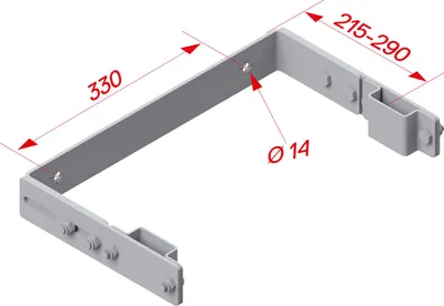Produktbild von Hymer Wandhalter Stahl verzinkt verstellbar 175-215mm