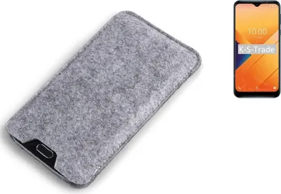 Produktbild von K-S-Trade Filz Handyhülle kompatibel mit Wiko Y81 Schutzhülle Filztasche Filz Tasche Case Sleeve Handy Hülle Filzhülle grau