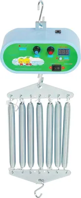 Produktbild von Elektrischer Motor für Baby-Federwiege - RF-289 Steuergerät - Traglast 19 kg - Timer 60/120/180/240 Min - Gusseisen - Hängemontage - Grün