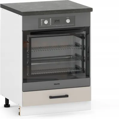 Zdjęcie produktu dla ULWEHOME Szafka kuchenna piekarnikowa dolna stojąca pod piekarnik 60 cm z 1 frontem Kaszmir | Meble kuchenne system EKO