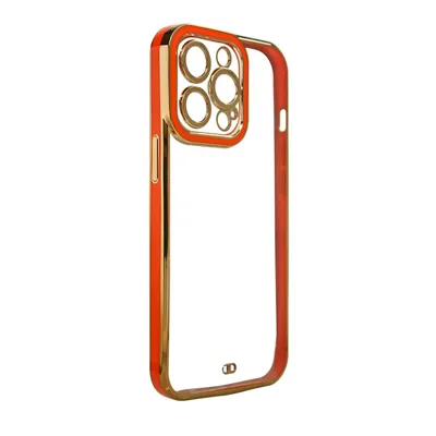 Produktbild von Design-Hlle fr iPhone 13 Pro Gold, mit Gelrahmen, rot