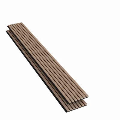 Produktbild von AICA Akustikpaneele Wandverkleidungen 3D-Wandpaneele aus MDF 2er-Set Maße: 260 × 30 cm Farben:Dunkle Eiche