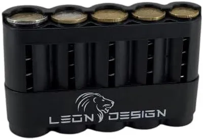 Image de Porte-clés en cuir noir, à 5 compartiments, fabriqué à la main, pour clés et cartes