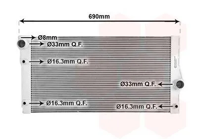 Produktbild von VAN WEZEL 06012706 Kühler Wasserkühler Motorkühler für BMW 7 (F01, F02, F03, F04) 6 Gran Coupe (F06) 6 Coupe (F13) 6 Cabrio (F12)