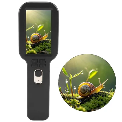 Produktbild von Handmikroskop digital, 5–200× Vergrößerung, 2-Zoll IPS Display, handgehalten, 3 Modi