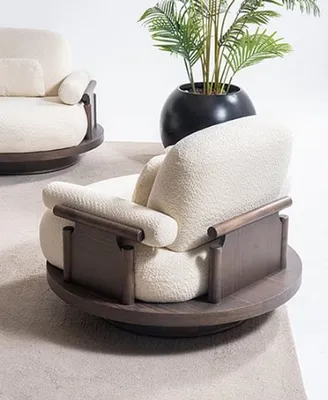 Produktbild von Beiger Luxus Sessel Wohnzimmer Polstersessel Designer Textilmöbel
