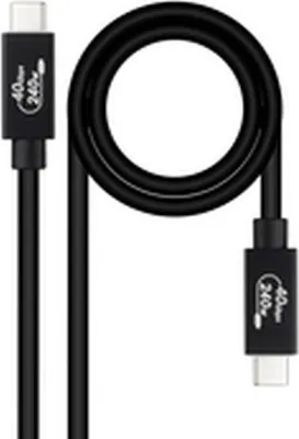 Obrázok produktu pre Nanocable 10.01.5002, 1,8 m, USB C, USB C, USB4 Gen 3x2, 40 Gbit/s, Čierna
