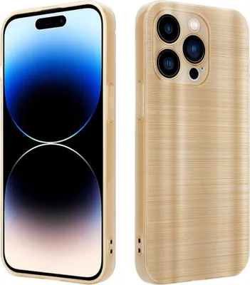 Immagine prodotto di Custodia Cadorabo per Apple iPhone 14 PRO MAX copertura protettiva in oro custodia del telefono cellulare custodia in silicone TPU custodia