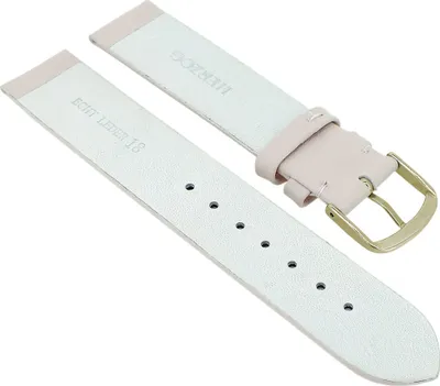 Produktbild von Herzog Beach II > Uhrenarmband rosa > glattes Leder > gleichlaufend, Stegbreite:22mm, Schließe:Gelbgolden