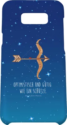 Produktbild von Mr. & Mrs. Panda Samsung Galaxy S8 plus Handyhülle  Sternzeichen Schütze - Sternenhimmel Blau - Geschenk, Handy, Cover, Geburtstag November, Handycover, Dezember, Hülle