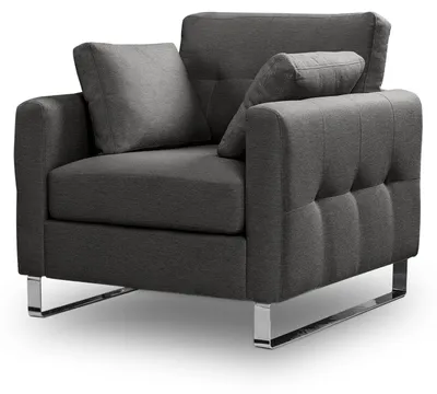 Produktbild von Sessel "Alanto" in grau Flachgewebe Clubsessel 93 x 94 cm