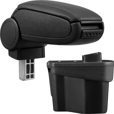 Produktbild von [pro.tec] Mittelarmlehne Passgenau für Kia Rio 3. Generation (Typ UB, seit 2011) - Armauflage mit Staufach - gepolstert - Kunst-Leder - schwarz