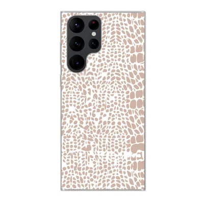 Produktbild von MuchoWow® Handyhülle Schutzhülle Hülle für Samsung Galaxy S22 Ultra Tiermuster - Rosa - Schlange Silikon Softcase Handy Hülle - Abbildung