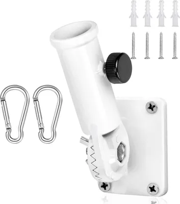 Produktbild von Verstellbare Flaggenhalter - Wandhalterung für Garten und Balkon - Weiß