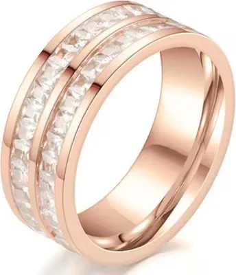 Produktbild von Eleganter Damenring DE-31813 in Gold/Rosa KP31813