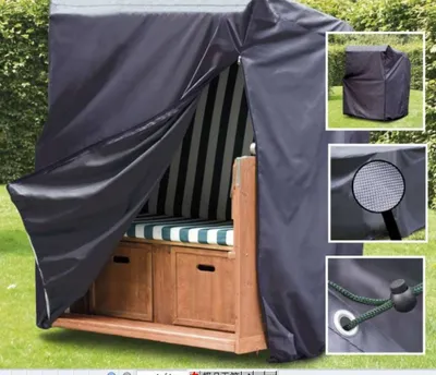 Produktbild von Schutzhaube XXL Deluxe für Strandkörbe (155x105x170/135 cm) 2020