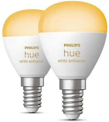 Obrázok produktu pre Philips Hue White ambience 8719514491168, Inteligentná žiarovka, Bluetooth/Zigbee, Biela, LED, E14, P45