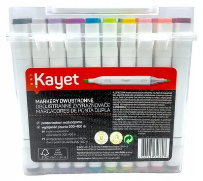 Produktbild von Kayet Promarker Zweisitig 60 Farben für Künstler