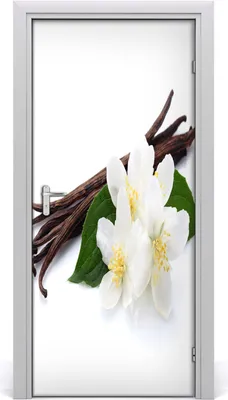 Produktbild von Tulup Türaufkleber 95x205 cm Dekorative Aufkleber Selbstklebend Wasserdichte Tapete Abnehmbar Schlafzimmer Wohnzimmer Wohnkultur - Jasmin und Vanille