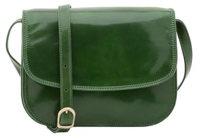 Immagine prodotto di Borsa a tracolla dei Fratelli, colore rosso, in vera pelle, modello 5513