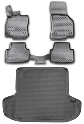 Produktbild von Gummi Kofferraumwanne + Fußmatten Set für Skoda Octavia 3 5E, Bj. 2013-2019