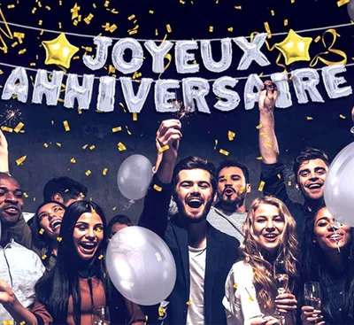 Immagine prodotto di Ghirlanda di palloncini Happy Birthday argento 6 m - taglia unica
