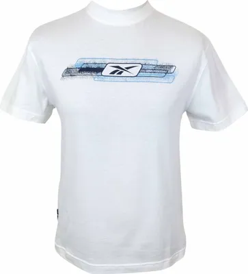 Produktbild von Reebok T-Shirt aus 100% Baumwolle, weiche Strickware, Standard-Passform, Kontrastfarben