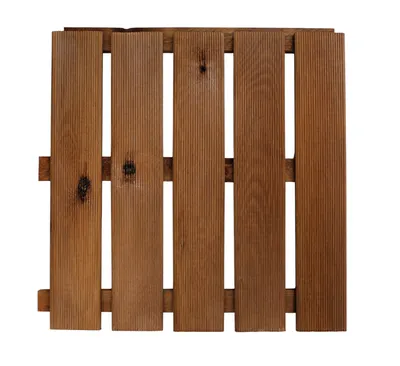 Produktbild von Terrassenfliese aus Kiefernholz BRAUN imprägniert 50x50cm Holzfliese Balkonfliese Fliese Terrasse