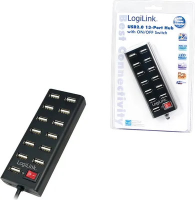 Obrázok produktu pre LogiLink UA0126 Rozbočovač rozhrania 480 Mbit/s čierny