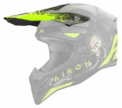 Produktbild von Airoh Schild Wraaap Darkness matt-schwarz/grau-fluo-gelb