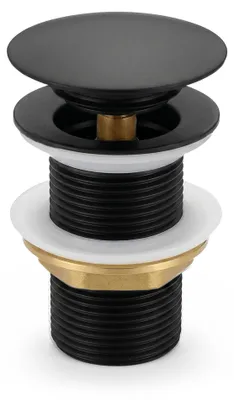 Immagine prodotto di Piletta Click Clack lavabo senza troppo pieno acciaio inossidabile Nero