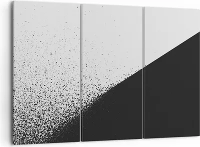Produktbild von Bild auf Leinwand - Leinwandbild - 3 Teile - Schwarzweiß Hintergrund Geometrie - 105x70cm - Wand Bild - Wanddeko - Wandbilder - Leinwanddruck - Bilder - Wanddekoration - Leinwand bilder CE105x70-4989