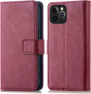 Zdjęcie produktu dla imoshion Luxe Bookcase dla Apple iPhone 12 (Pro) - Bordeaux