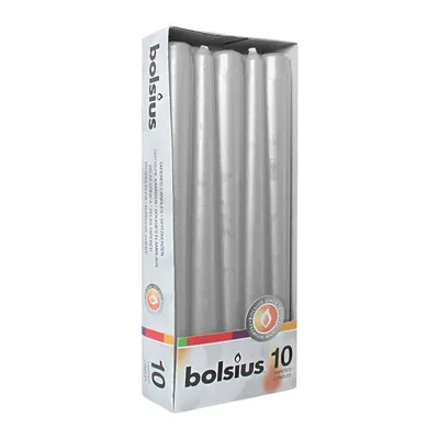 Produktbild von Spitzkerzen, Warmes Grau, BOLSIUS, 24/245 mm, Brenndauer ca. 7,5h, 10 Stück pro Verpackung