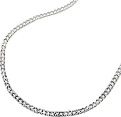 Produktbild von 1,4mm Kette Collier Panzerkette aus glänzendem Edelstahl Halsschmuck, 45cm