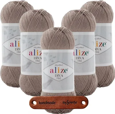 Produktbild von 5 x ALIZE DIVA FINE 167 MIT LABEL