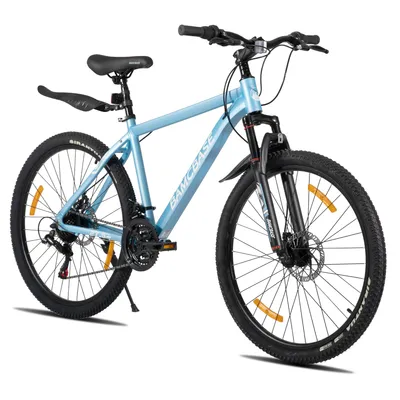 Produktbild von HILAND 27,5 Zoll Mountainbike für Männer und Frauen, Aluminiumrahmen, 21-Gang Schaltung mit mechanischen Scheibenbremsen und Federgabel, Blau